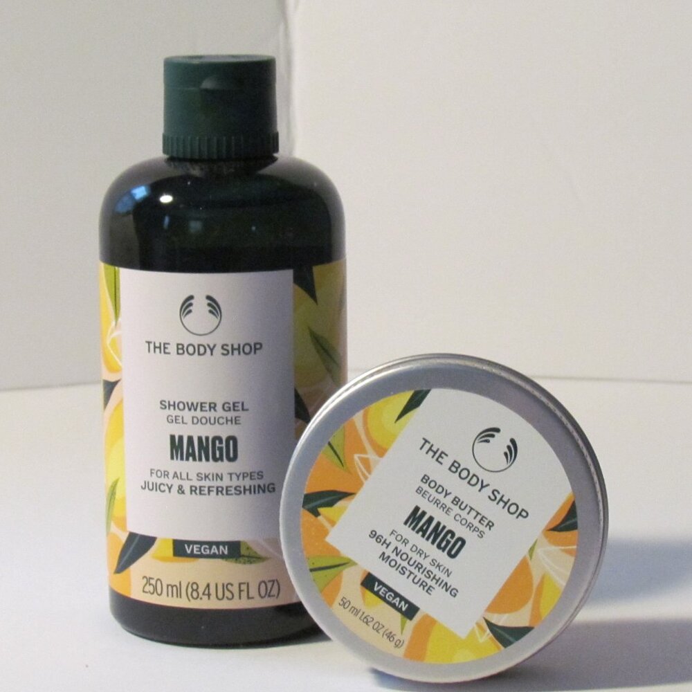 The Body Shop Vegan Mango Shower Gel and Body Butter - NEW